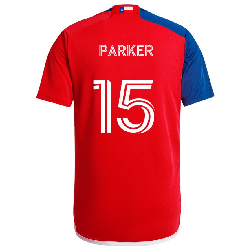 Vyrai Isaiah Parker #15 Mėlyna Raudona Namų Marškinėliai 2024/25 T-Shirt