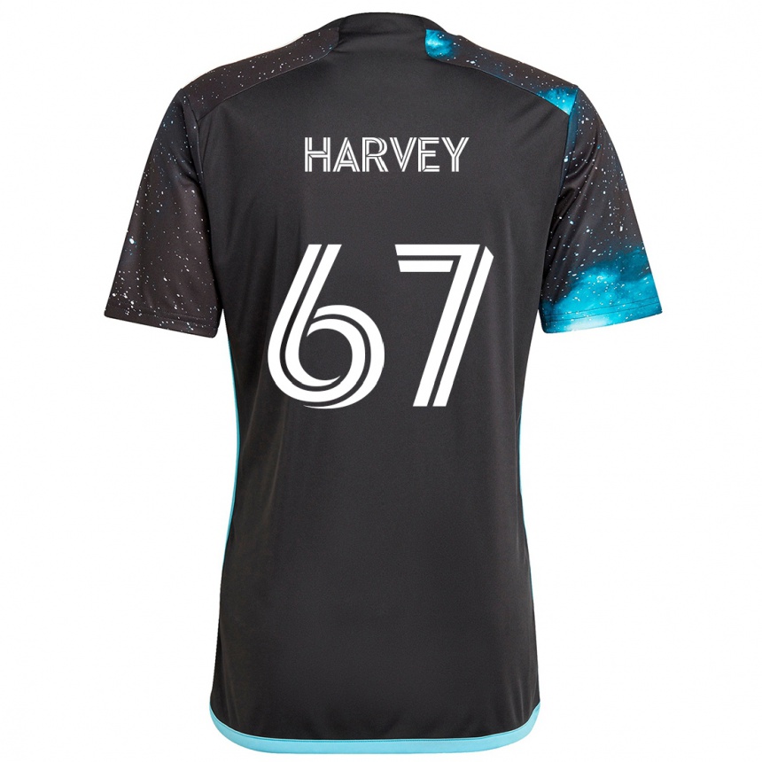 Vyrai Carlos Harvey #67 Juoda Mėlyna Namų Marškinėliai 2024/25 T-Shirt