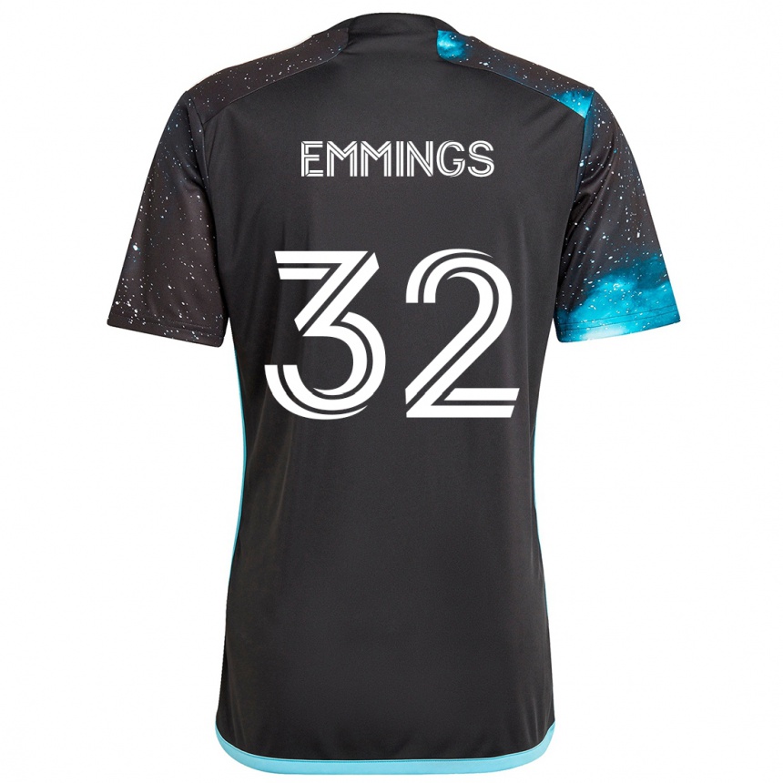 Vyrai Fred Emmings #32 Juoda Mėlyna Namų Marškinėliai 2024/25 T-Shirt