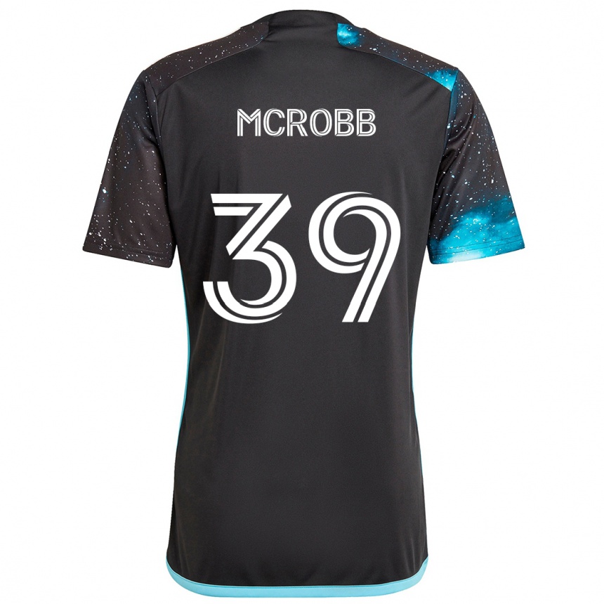 Vyrai Finn Mcrobb #39 Juoda Mėlyna Namų Marškinėliai 2024/25 T-Shirt