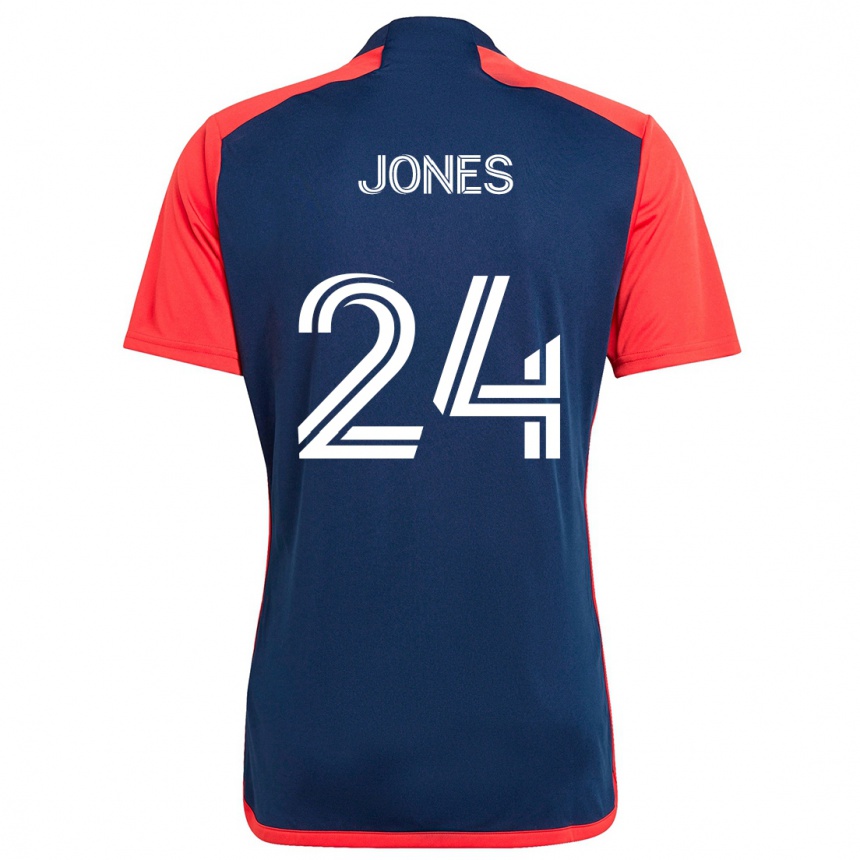 Vyrai Dejuan Jones #24 Mėlyna Raudona Namų Marškinėliai 2024/25 T-Shirt