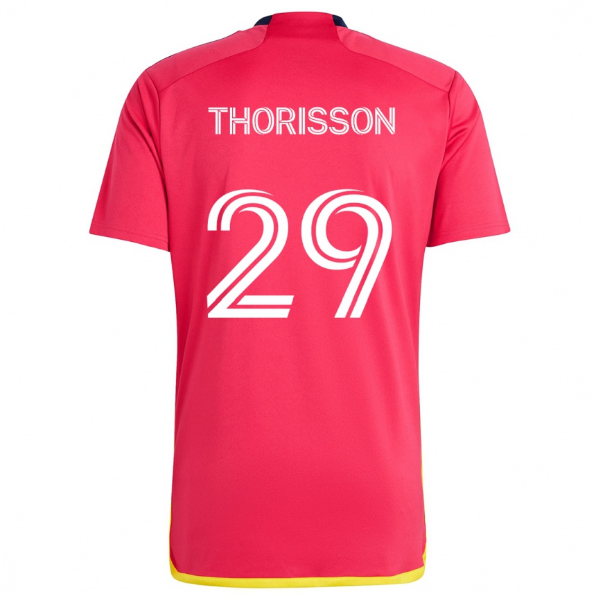 Vyrai Nökkvi Thórisson #29 Raudona Melyna Namų Marškinėliai 2024/25 T-Shirt