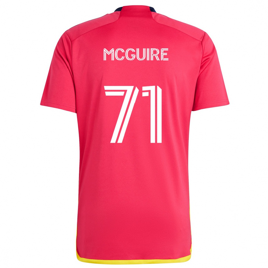 Vyrai Nolan Mcguire #71 Raudona Melyna Namų Marškinėliai 2024/25 T-Shirt