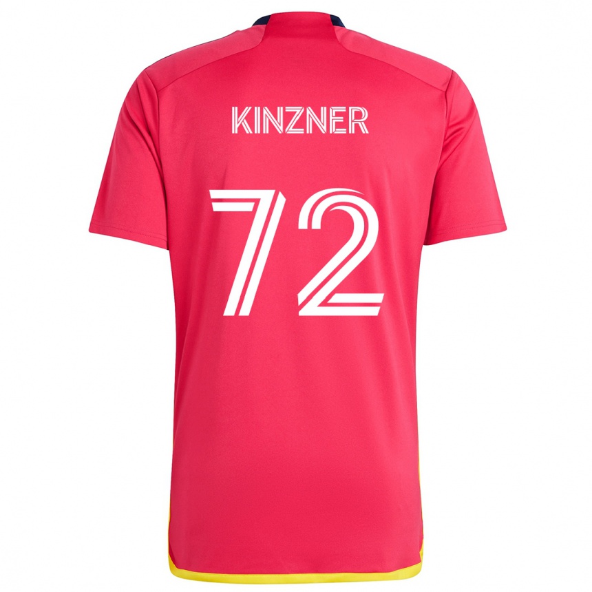 Vyrai Eric Kinzner #72 Raudona Melyna Namų Marškinėliai 2024/25 T-Shirt