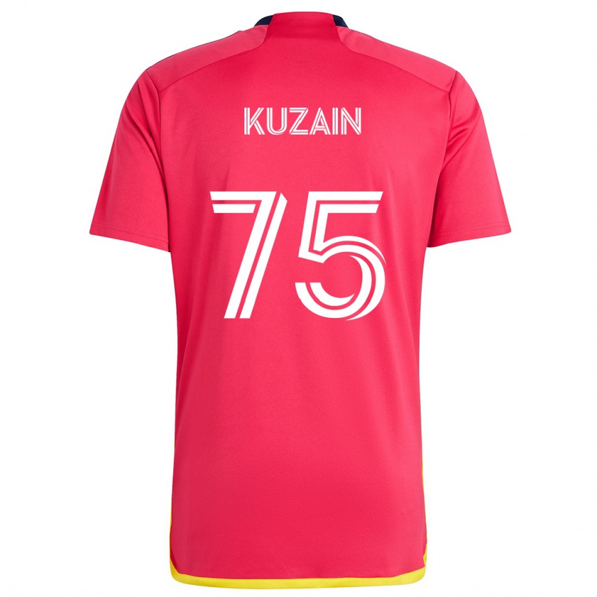 Vyrai Wan Kuzain #75 Raudona Melyna Namų Marškinėliai 2024/25 T-Shirt