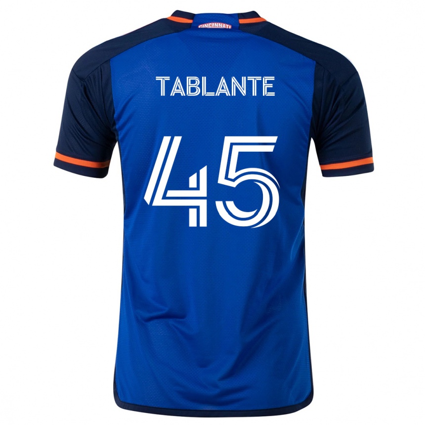 Vyrai Moises Tablante #45 Mėlyna Balta Namų Marškinėliai 2024/25 T-Shirt