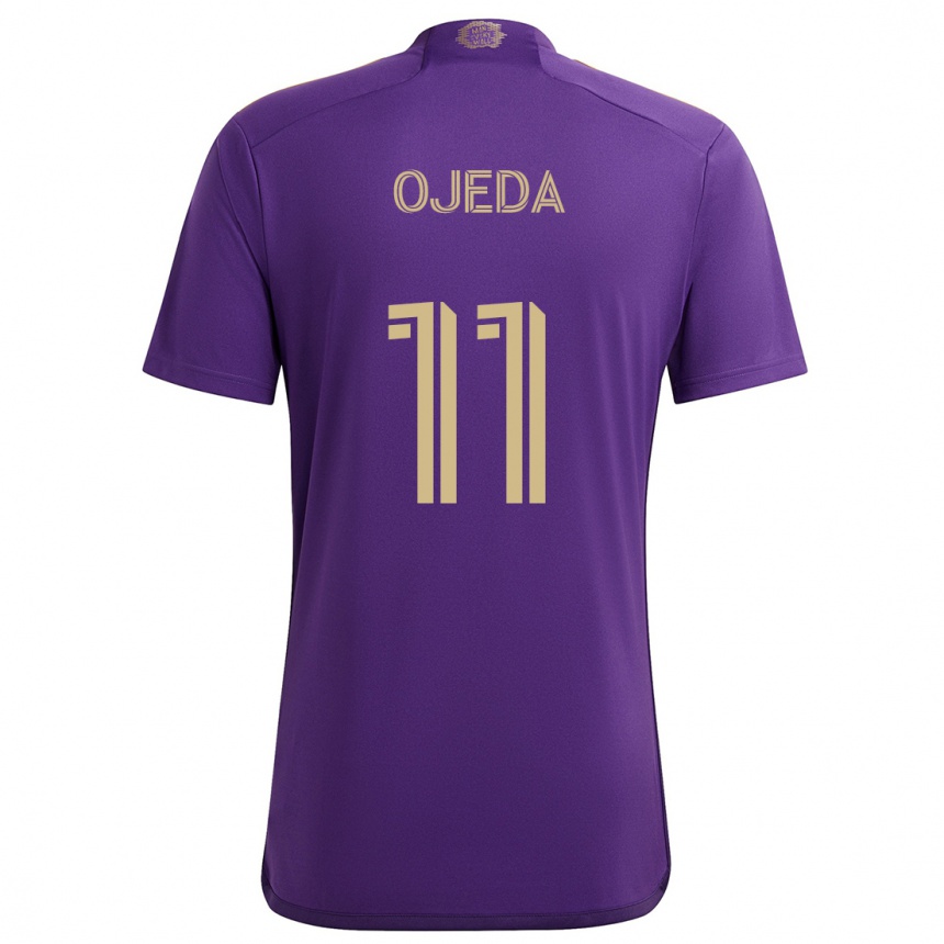 Vyrai Martín Ojeda #11 Violetinė Geltona Namų Marškinėliai 2024/25 T-Shirt