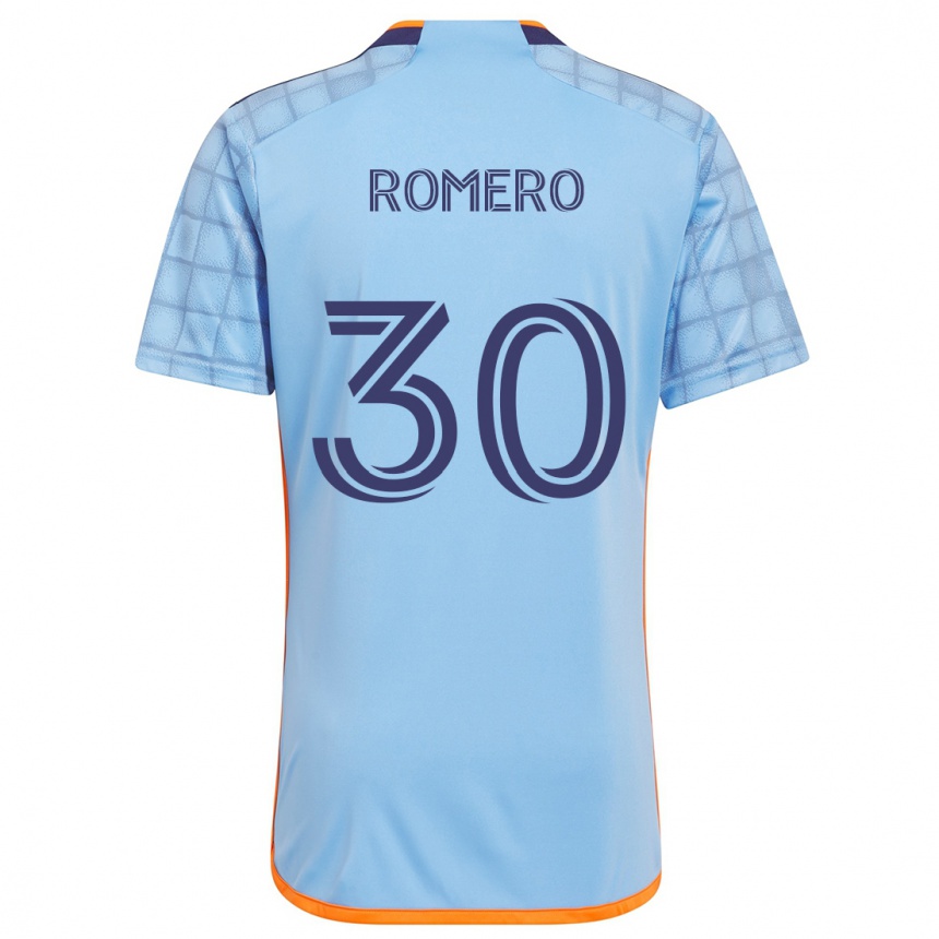 Vyrai Tomás Romero #30 Mėlyna Oranžinė Namų Marškinėliai 2024/25 T-Shirt