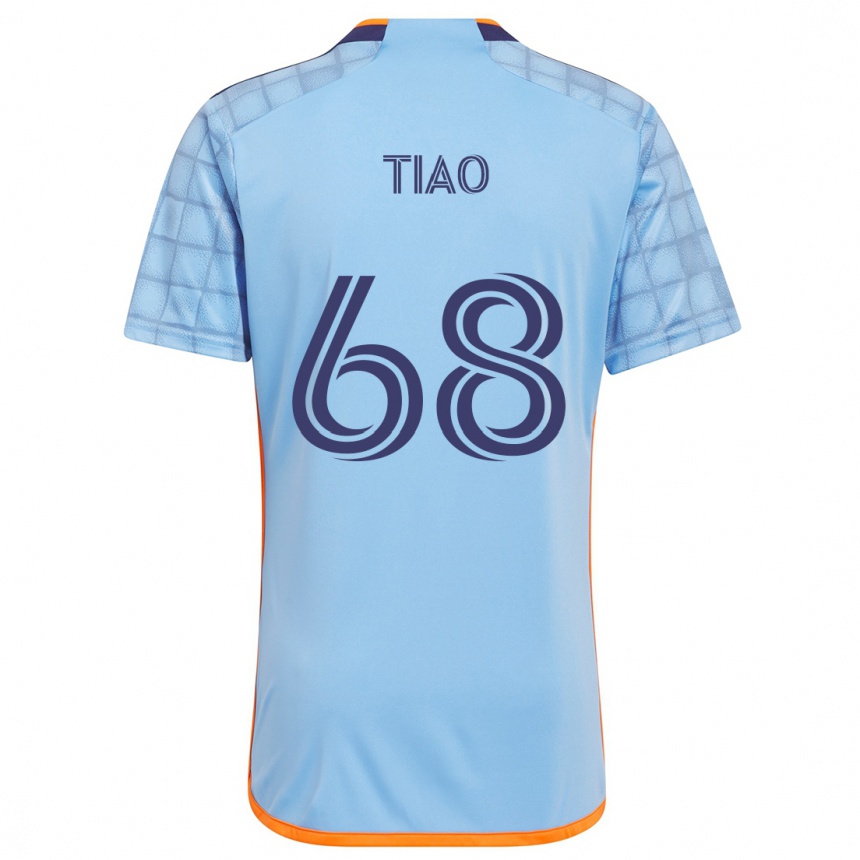 Vyrai Christopher Tiao #68 Mėlyna Oranžinė Namų Marškinėliai 2024/25 T-Shirt