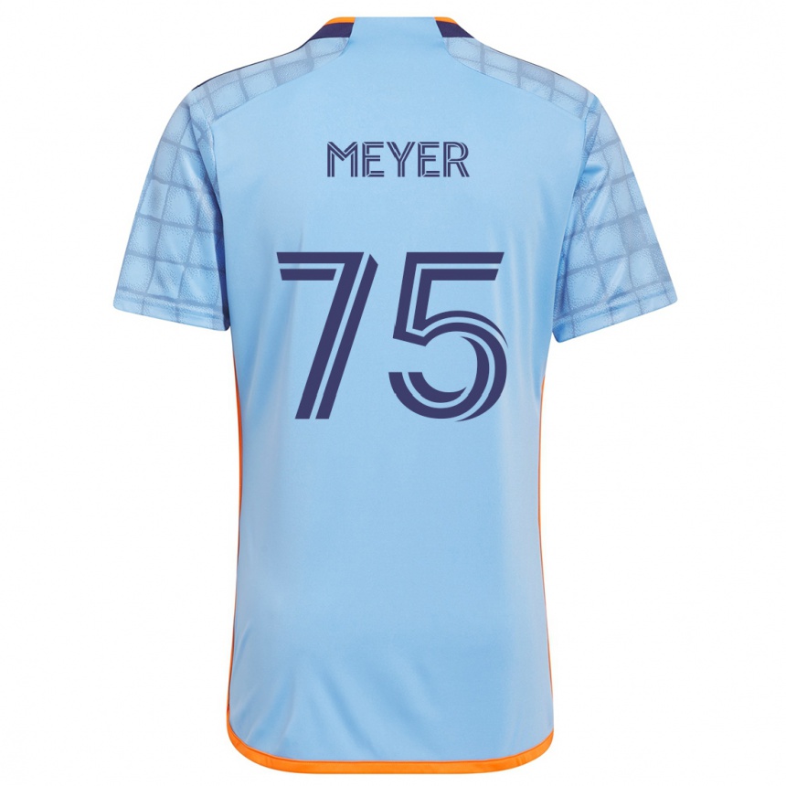 Vyrai Will Meyer #75 Mėlyna Oranžinė Namų Marškinėliai 2024/25 T-Shirt