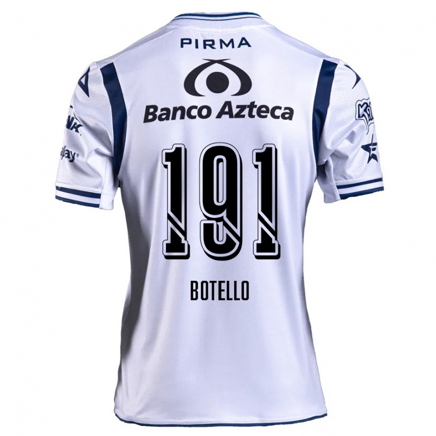 Vyrai Octavio Botello #191 Balta Tamsiai Mėlyna Namų Marškinėliai 2024/25 T-Shirt