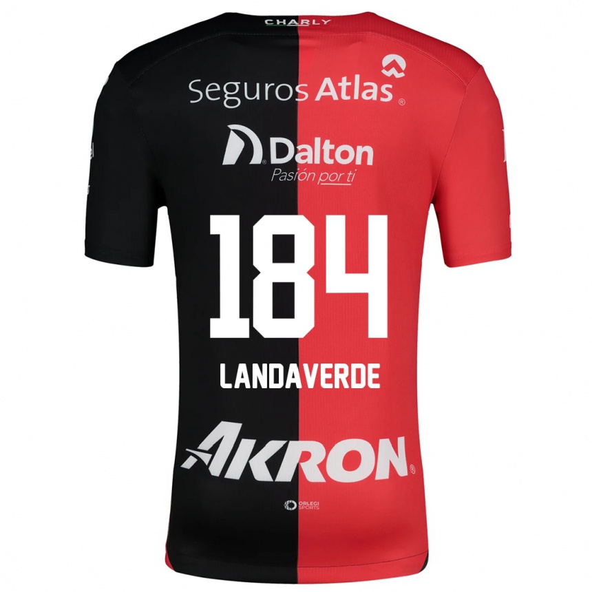 Vyrai Antero Landaverde #184 Raudona Juoda Namų Marškinėliai 2024/25 T-Shirt