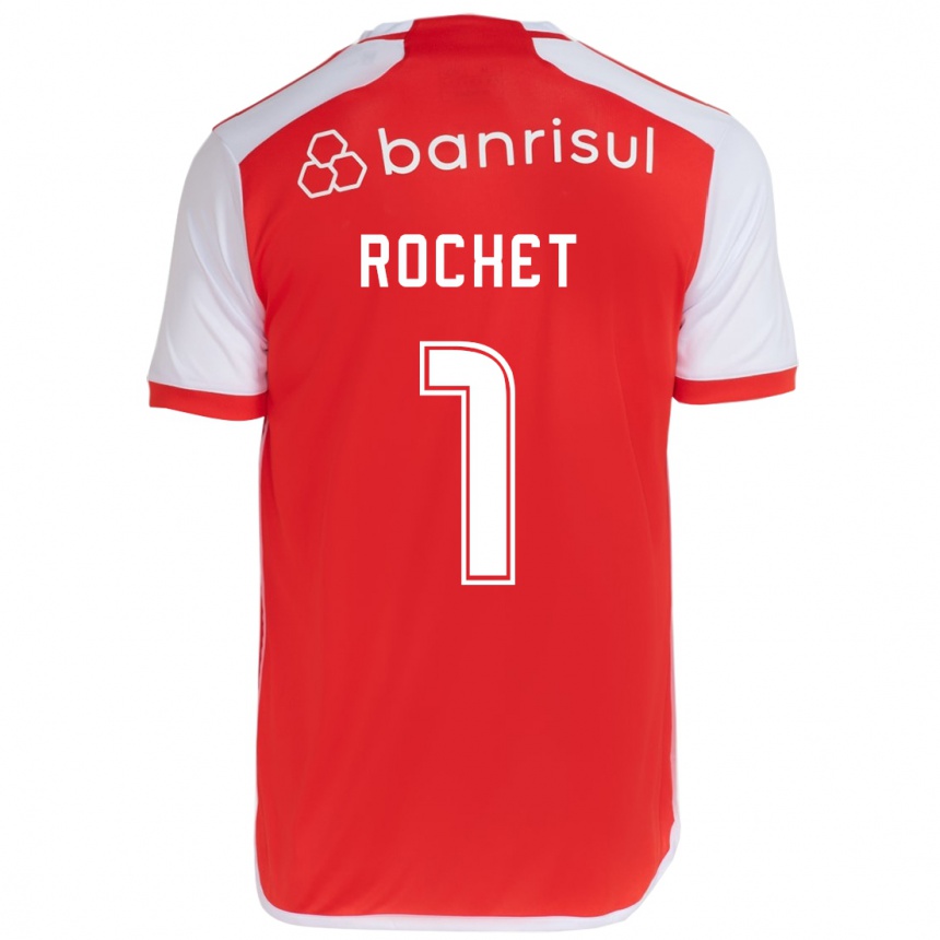 Vyrai Sergio Rochet #1 Raudona Balta Namų Marškinėliai 2024/25 T-Shirt