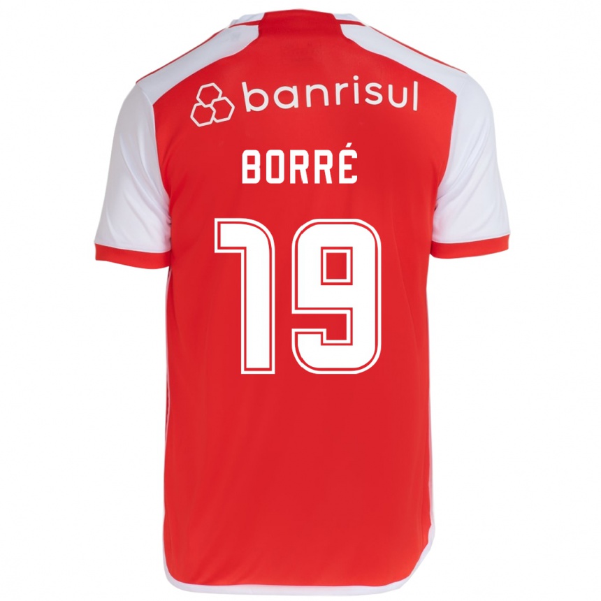 Vyrai Rafael Borré #19 Raudona Balta Namų Marškinėliai 2024/25 T-Shirt