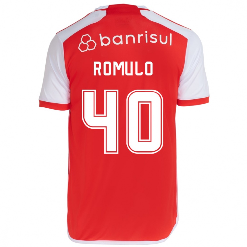 Vyrai Rômulo #40 Raudona Balta Namų Marškinėliai 2024/25 T-Shirt