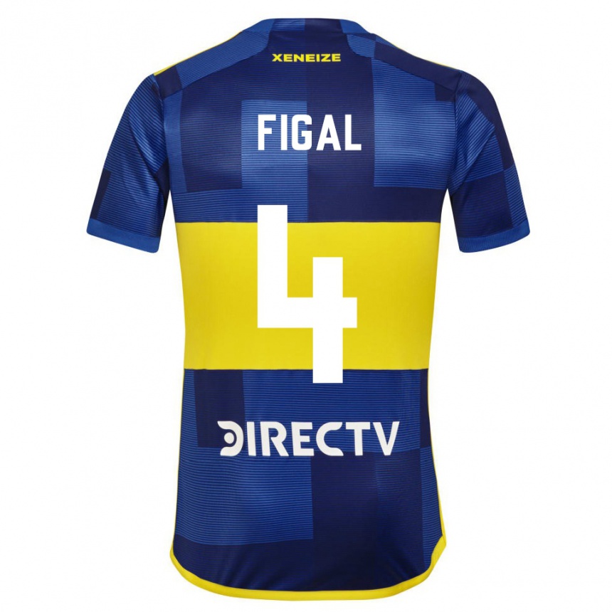 Vyrai Nicolas Figal #4 Mėlyna Geltona Namų Marškinėliai 2024/25 T-Shirt