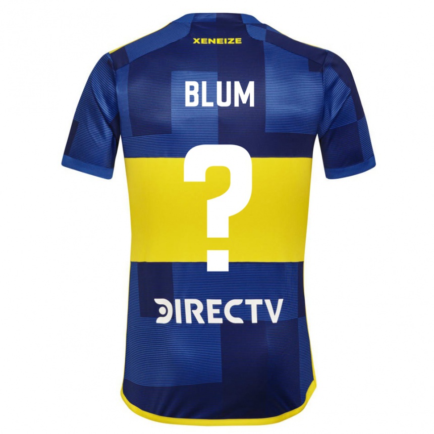 Vyrai Baltazar Blum #0 Mėlyna Geltona Namų Marškinėliai 2024/25 T-Shirt