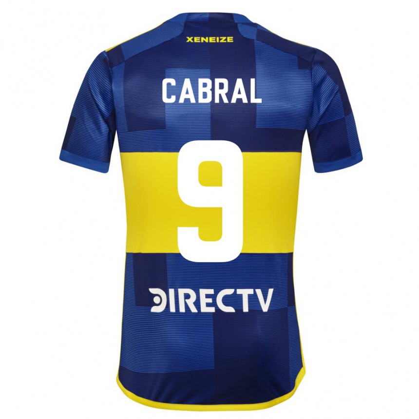 Vyrai Bruno Cabral #9 Mėlyna Geltona Namų Marškinėliai 2024/25 T-Shirt