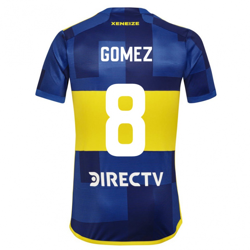 Vyrai Camila Gomez Ares #8 Mėlyna Geltona Namų Marškinėliai 2024/25 T-Shirt