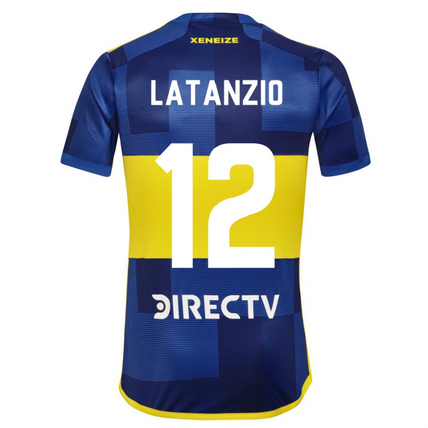 Vyrai Florencia Latanzio #12 Mėlyna Geltona Namų Marškinėliai 2024/25 T-Shirt