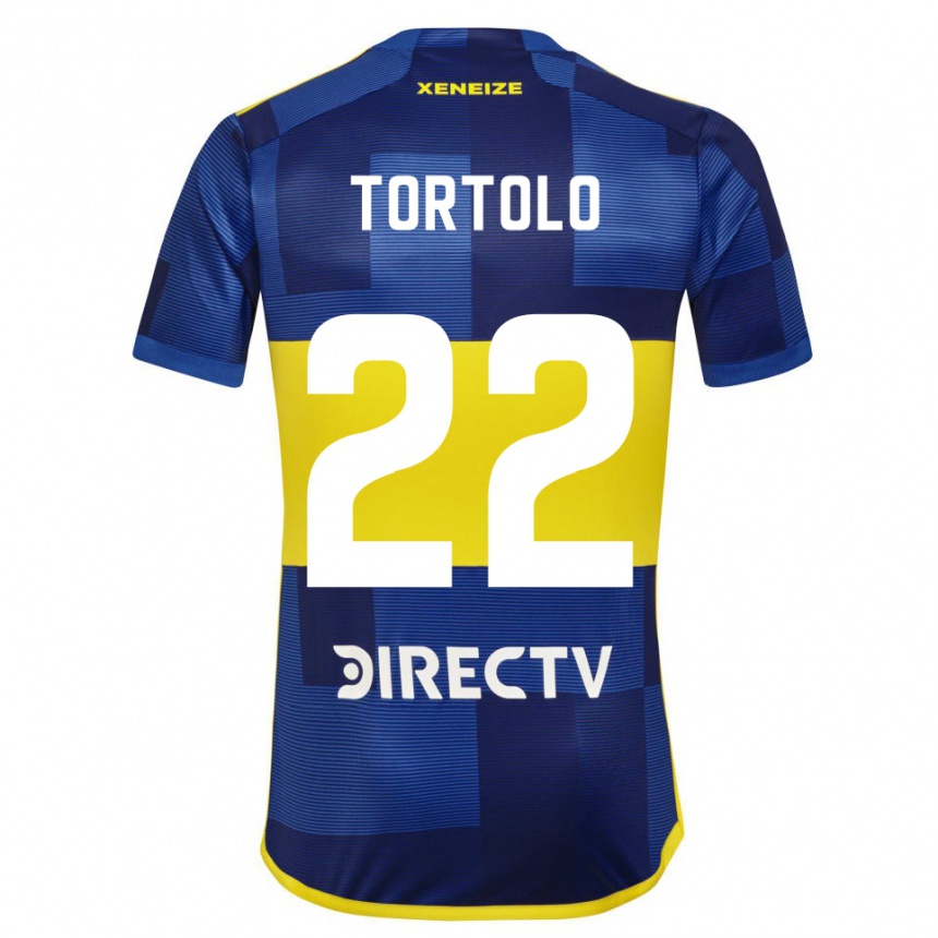 Vyrai Dulce Tortolo #22 Mėlyna Geltona Namų Marškinėliai 2024/25 T-Shirt