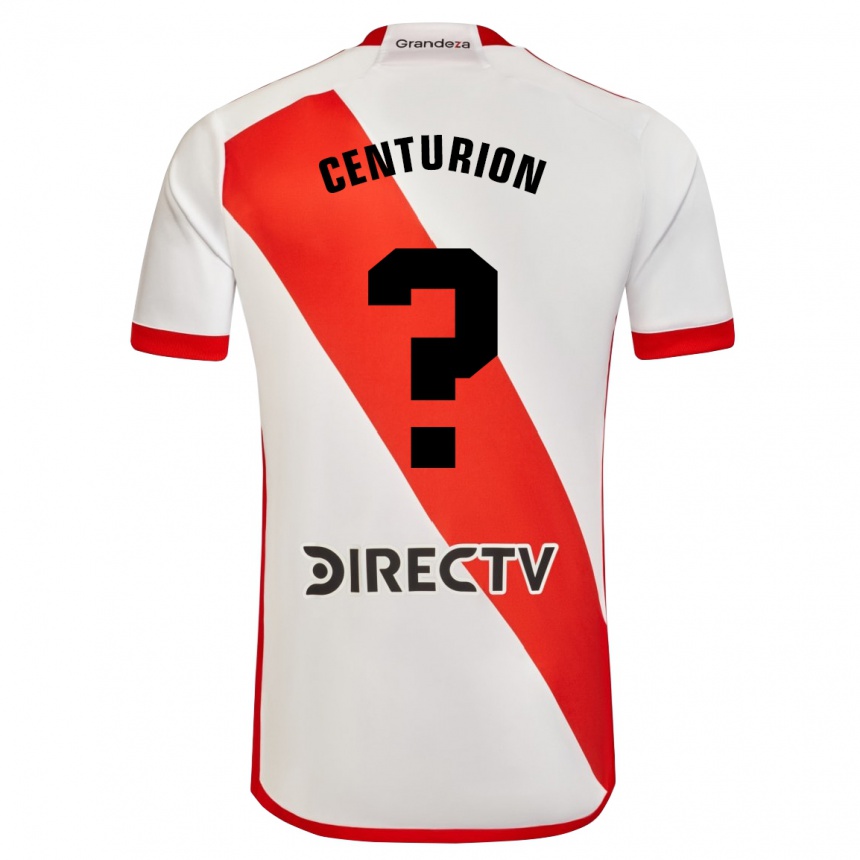 Vyrai Ezequiel Centurión #0 Balta Raudona Namų Marškinėliai 2024/25 T-Shirt