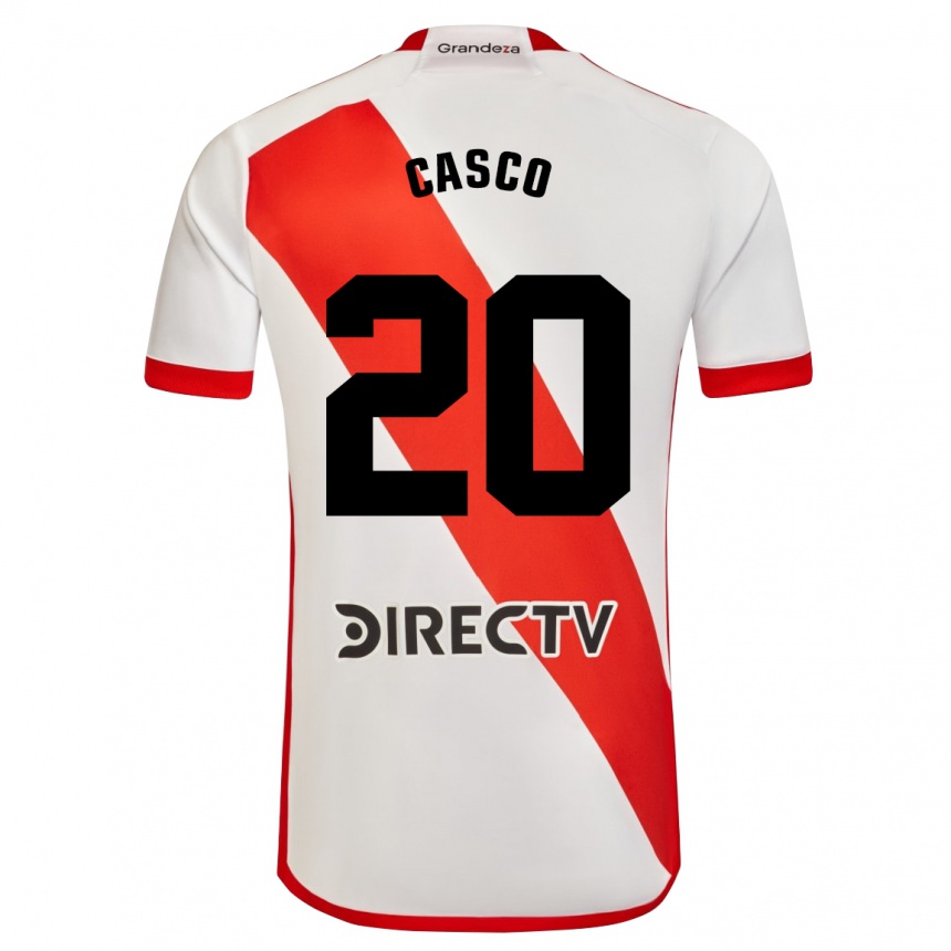 Vyrai Milton Casco #20 Balta Raudona Namų Marškinėliai 2024/25 T-Shirt