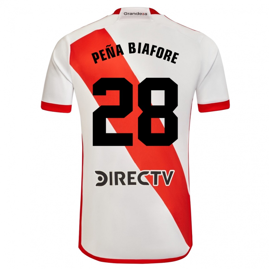 Vyrai Felipe Peña Biafore #28 Balta Raudona Namų Marškinėliai 2024/25 T-Shirt