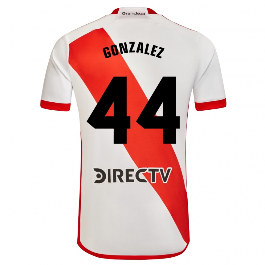 Vyrai Alexis González #44 Balta Raudona Namų Marškinėliai 2024/25 T-Shirt