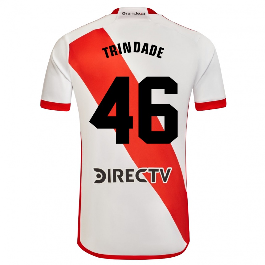 Vyrai Gonzalo Trindade #46 Balta Raudona Namų Marškinėliai 2024/25 T-Shirt