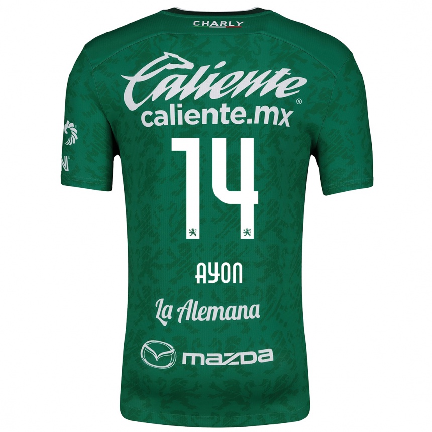 Vyrai Ettson Ayón #14 Žalia Balta Namų Marškinėliai 2024/25 T-Shirt