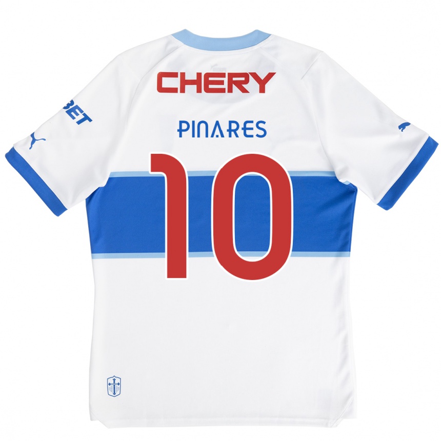 Vyrai César Pinares #10 Balta Mėlyna Namų Marškinėliai 2024/25 T-Shirt