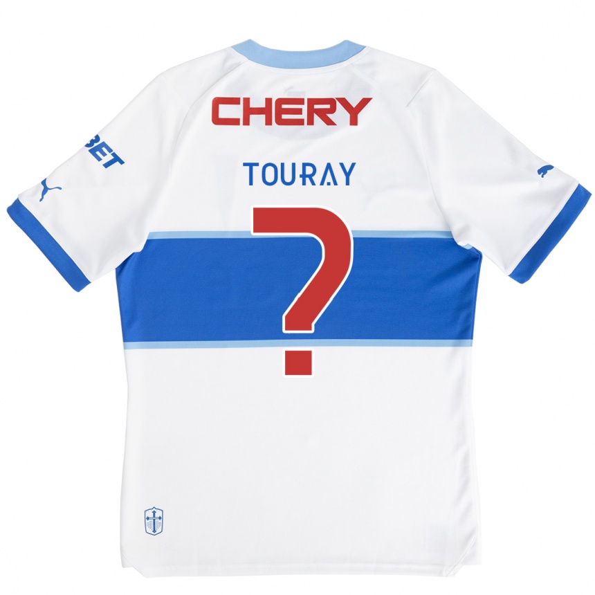 Vyrai Ousman Touray #0 Balta Mėlyna Namų Marškinėliai 2024/25 T-Shirt