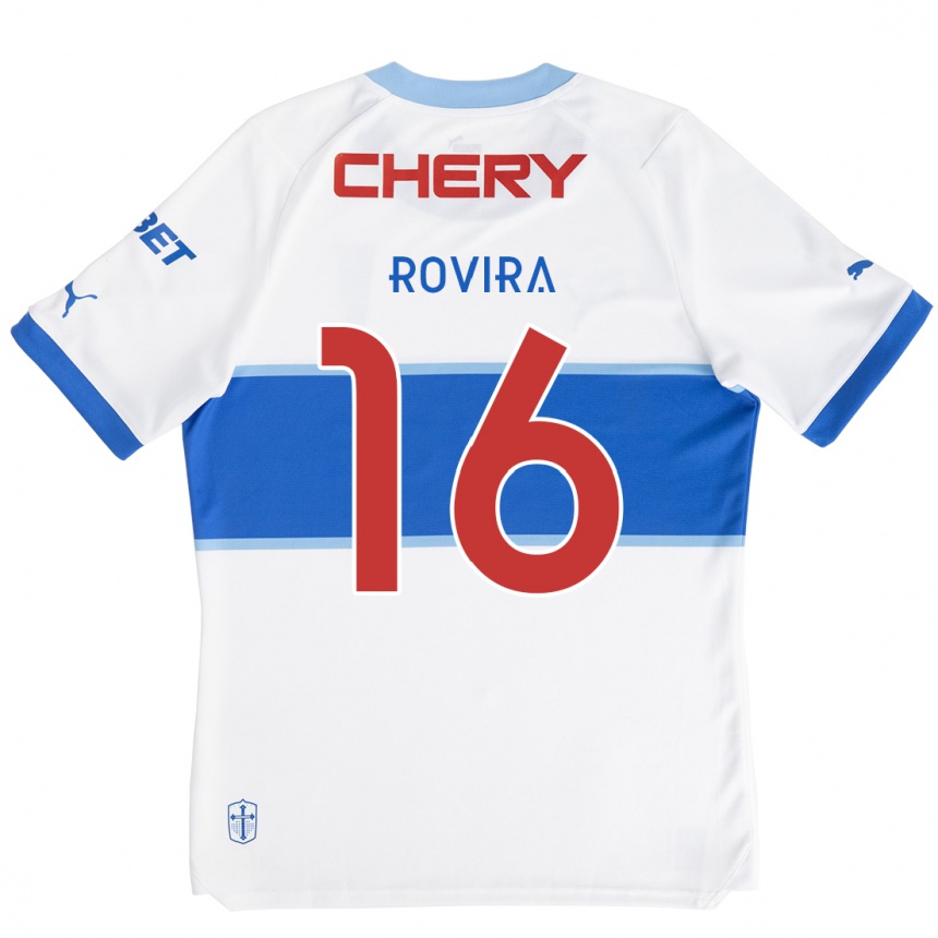 Vyrai Brayan Rovira #16 Balta Mėlyna Namų Marškinėliai 2024/25 T-Shirt