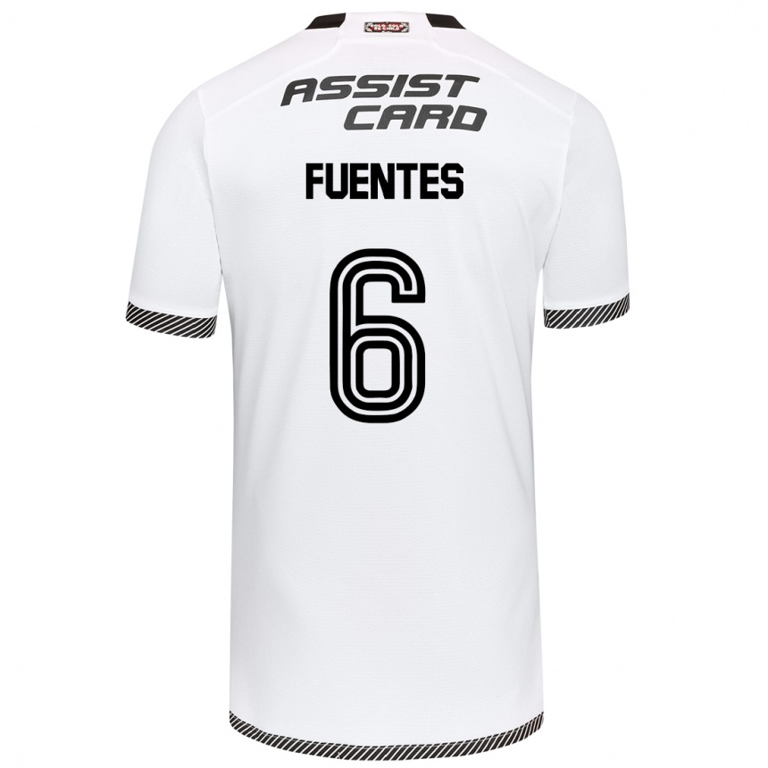 Vyrai César Fuentes #6 Balta Juoda Namų Marškinėliai 2024/25 T-Shirt