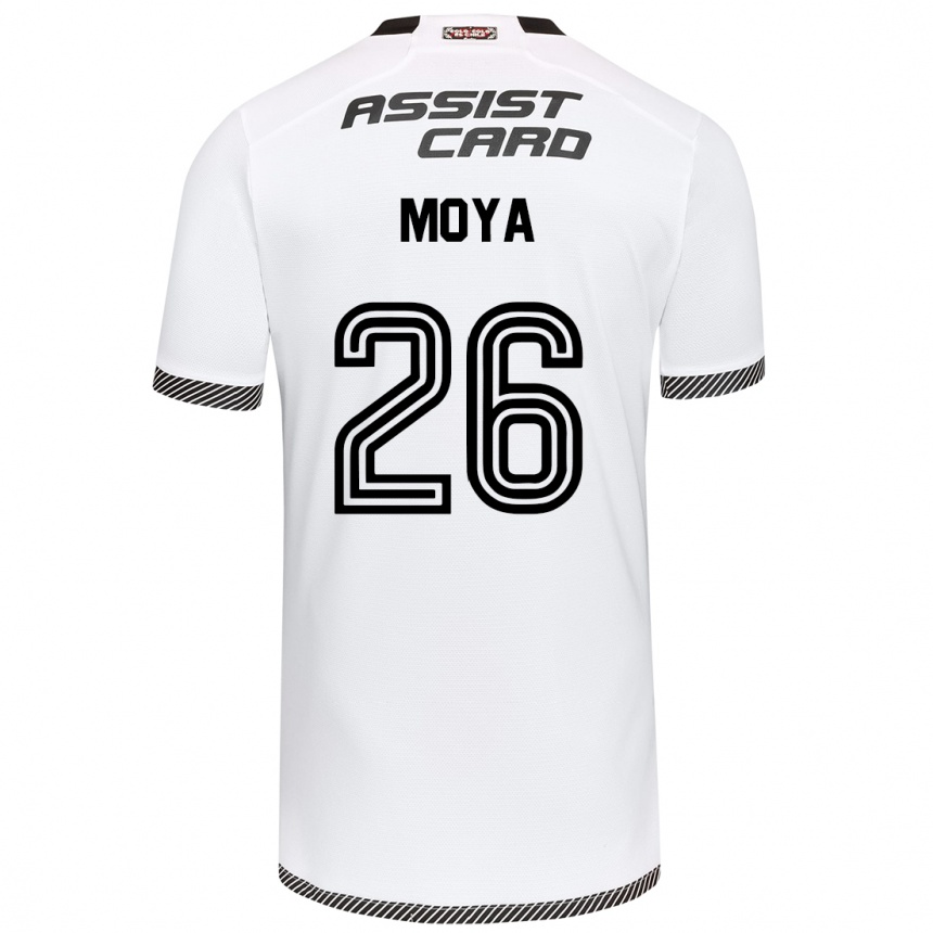 Vyrai Matías Moya #26 Balta Juoda Namų Marškinėliai 2024/25 T-Shirt