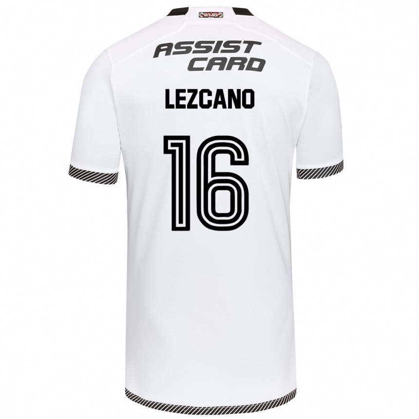 Vyrai Darío Lezcano #16 Balta Juoda Namų Marškinėliai 2024/25 T-Shirt