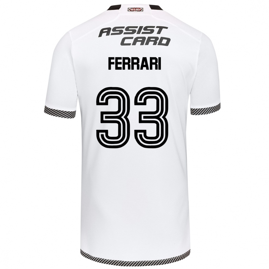 Vyrai Matías Ferrari #33 Balta Juoda Namų Marškinėliai 2024/25 T-Shirt