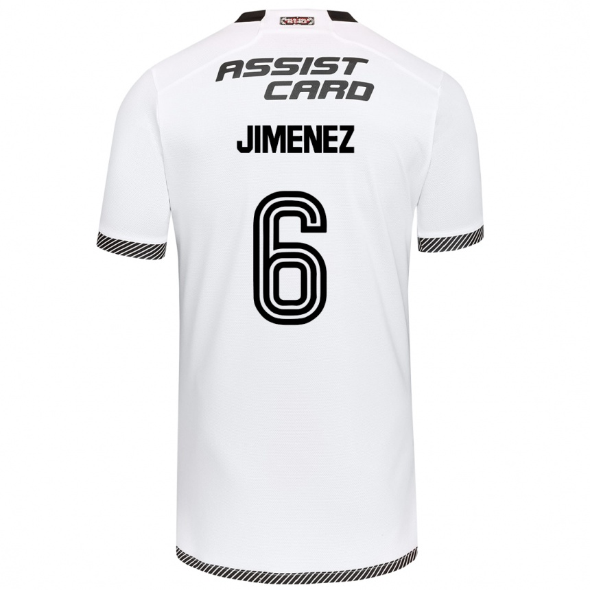 Vyrai Yastin Jiménez #6 Balta Juoda Namų Marškinėliai 2024/25 T-Shirt