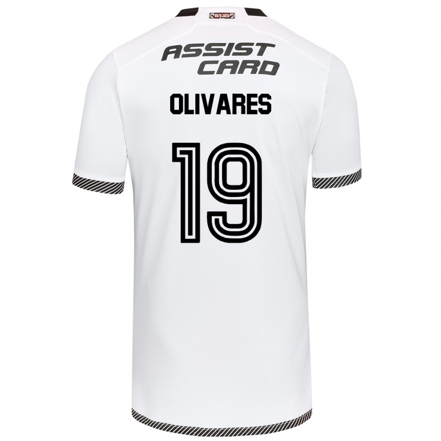 Vyrai Michelle Olivares #19 Balta Juoda Namų Marškinėliai 2024/25 T-Shirt