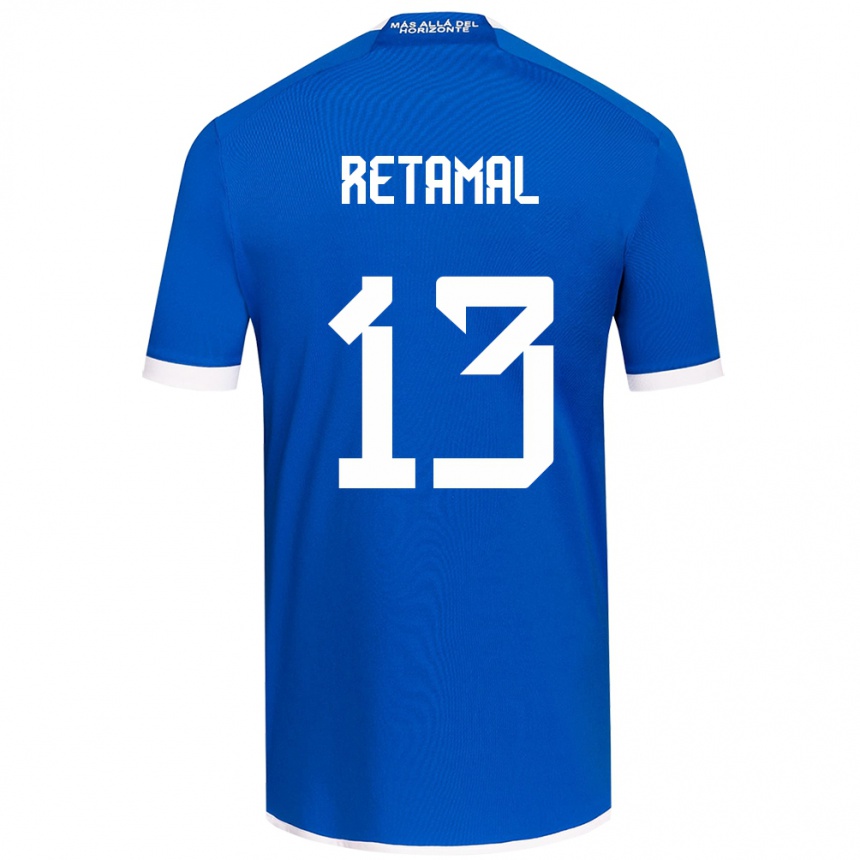 Vyrai David Retamal #13 Mėlyna Balta Namų Marškinėliai 2024/25 T-Shirt