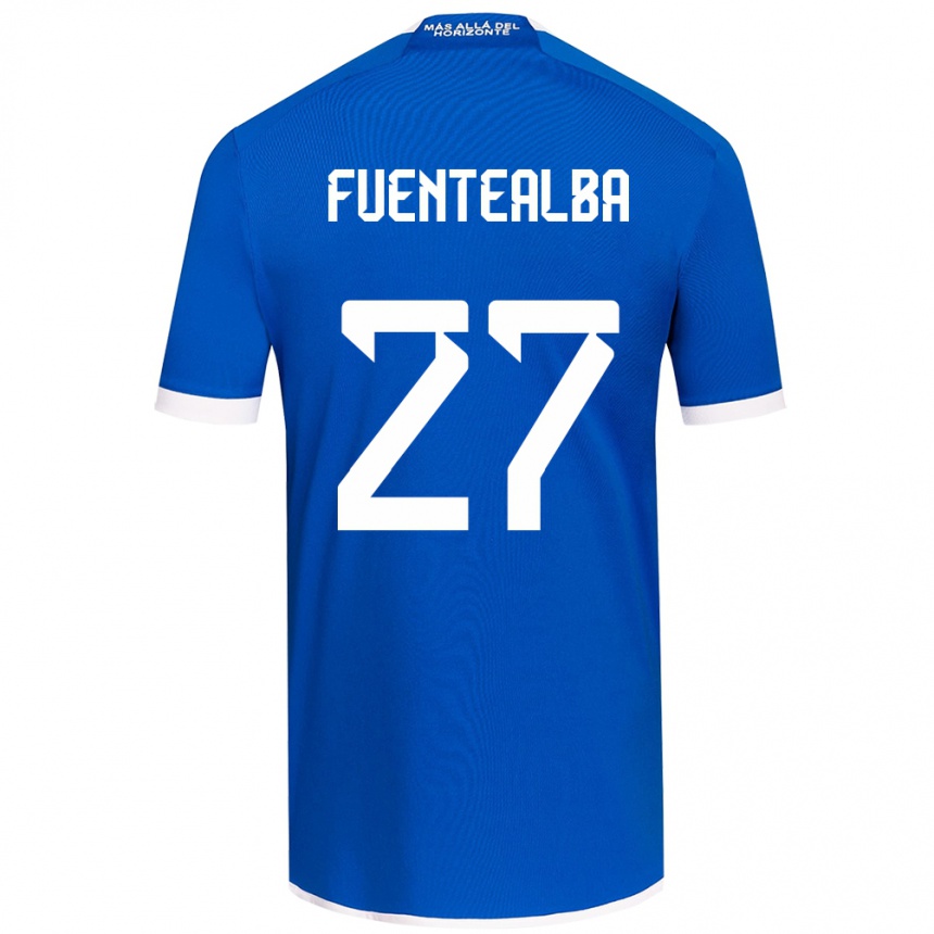 Vyrai Jeison Fuentealba #27 Mėlyna Balta Namų Marškinėliai 2024/25 T-Shirt