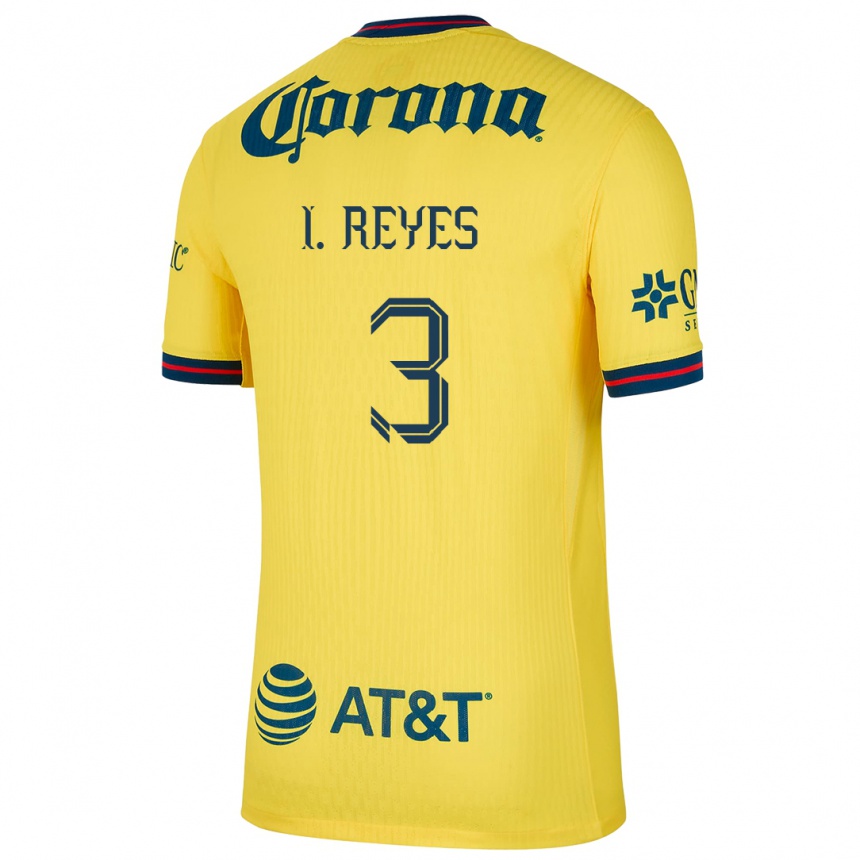 Vyrai Israel Reyes #3 Geltona Mėlyna Namų Marškinėliai 2024/25 T-Shirt