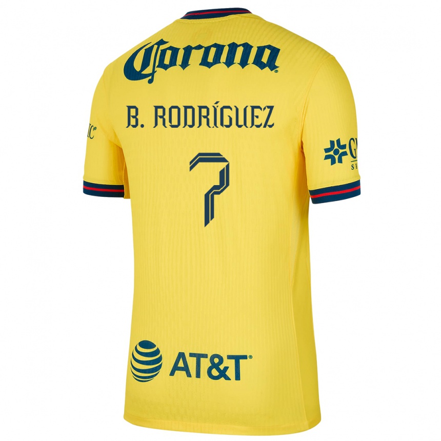 Vyrai Brian Rodríguez #7 Geltona Mėlyna Namų Marškinėliai 2024/25 T-Shirt