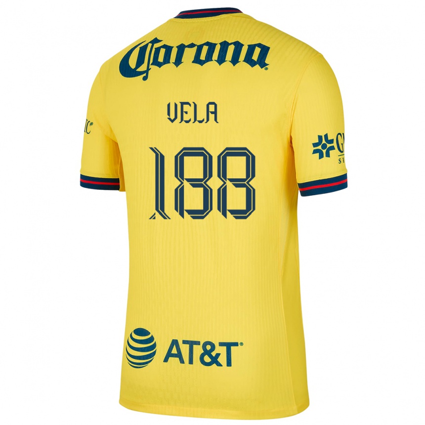 Vyrai Christo Vela #188 Geltona Mėlyna Namų Marškinėliai 2024/25 T-Shirt