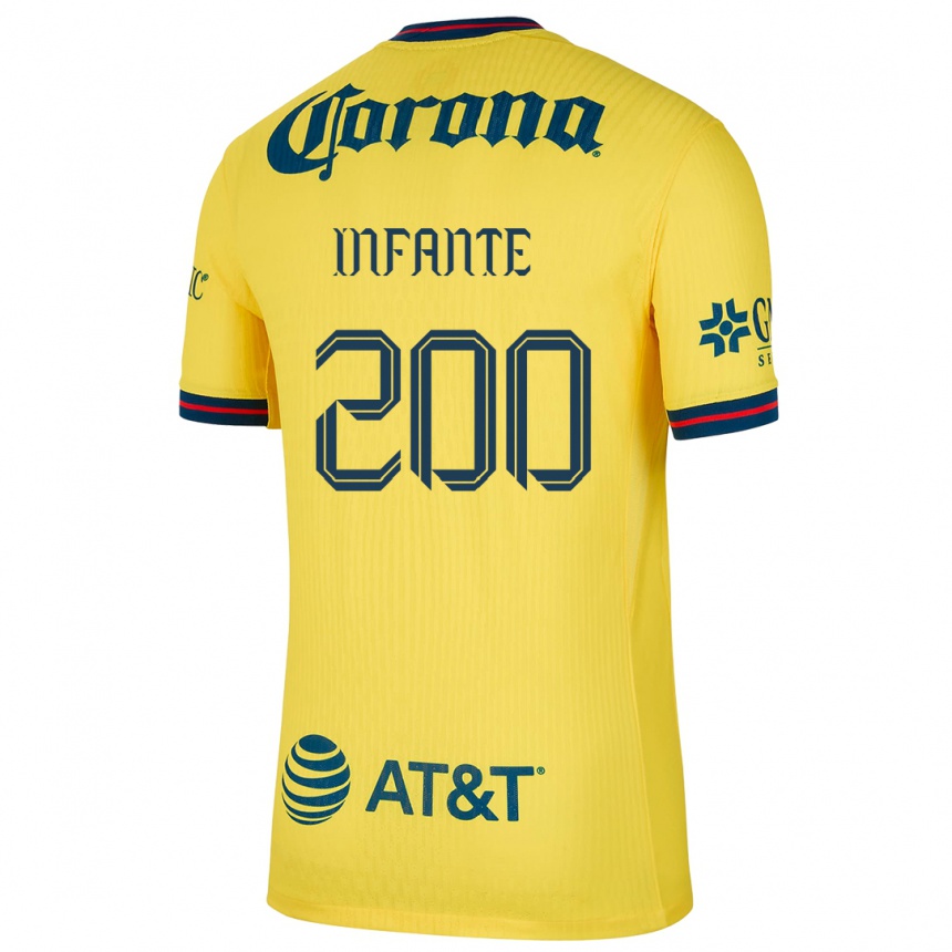 Vyrai Armando Infante #200 Geltona Mėlyna Namų Marškinėliai 2024/25 T-Shirt