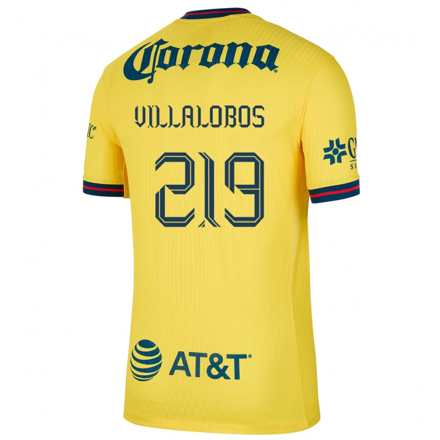 Vyrai Patricio Villalobos #219 Geltona Mėlyna Namų Marškinėliai 2024/25 T-Shirt