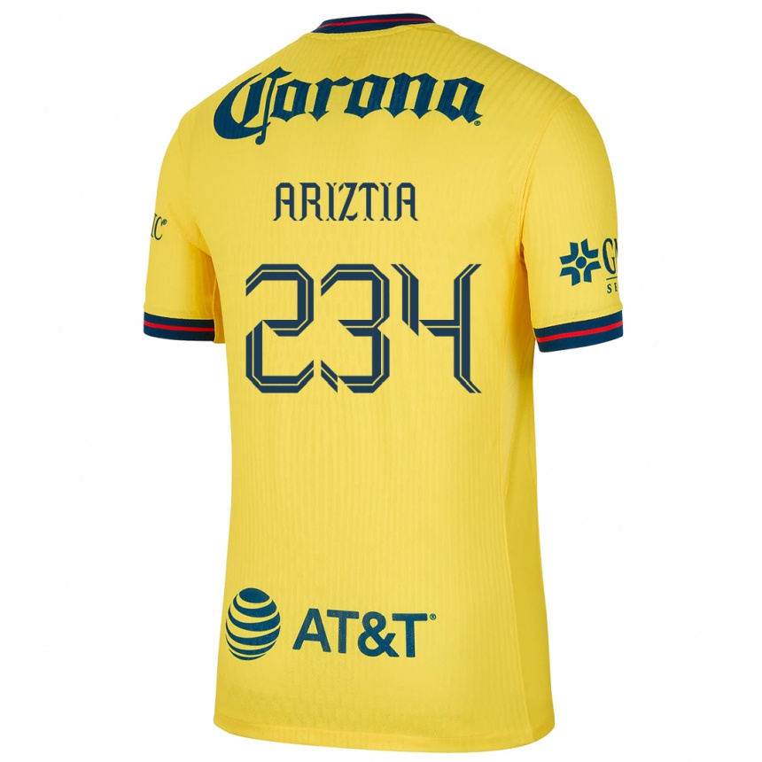 Vyrai Íñigo Ariztia #234 Geltona Mėlyna Namų Marškinėliai 2024/25 T-Shirt