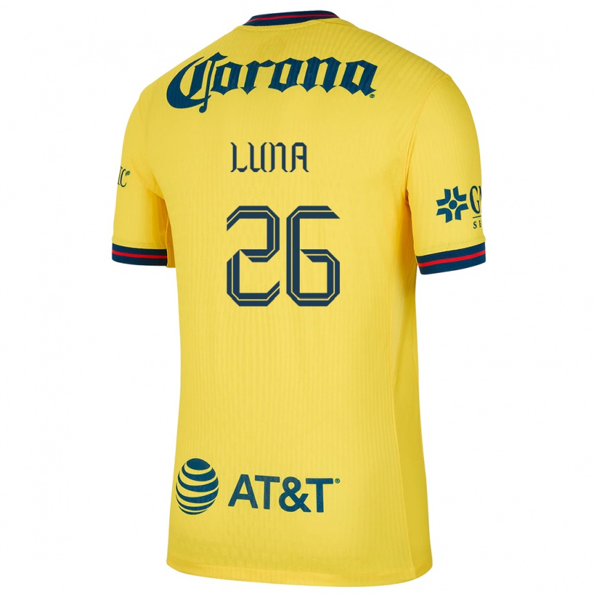 Vyrai Karen Luna #26 Geltona Mėlyna Namų Marškinėliai 2024/25 T-Shirt