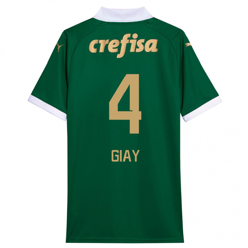 Vyrai Agustín Giay #4 Žalia Balta Namų Marškinėliai 2024/25 T-Shirt